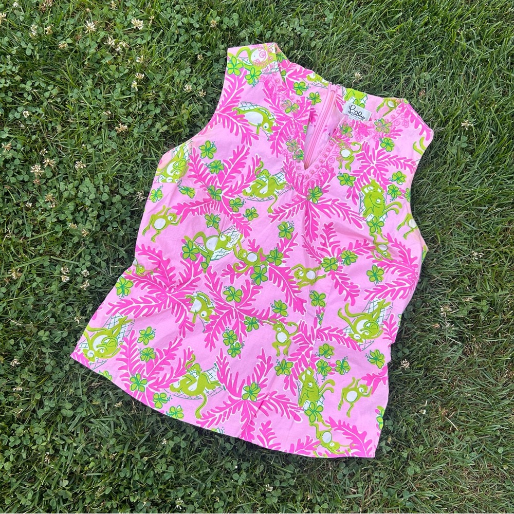 Lilly Pulitzer Green Monkey Print Tank